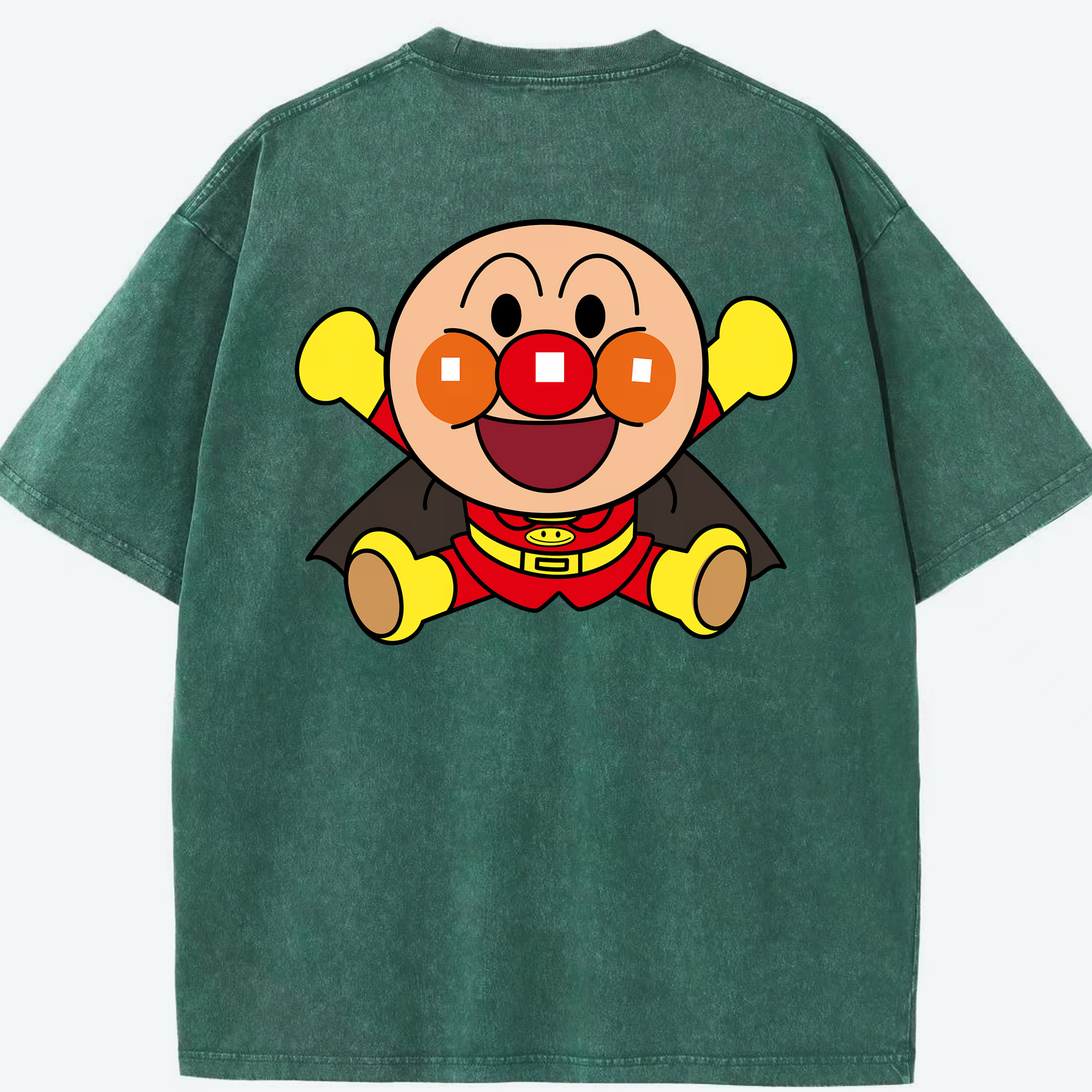 （画像用） アンパンマン Anpanman 綿100% ヴィンテージ風 半袖Tシャツ（背面プリント）